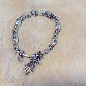 Hamsa hand charm bracelet